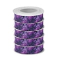 thumbnail image 2 of 5 Rolls Christmas Ribbon 1.5 inch Wide Decorative Ribbon for Gift Wrapping and Holiday Decorations Purple and Black Tie-dye Texture, 2 of 7