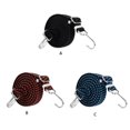 thumbnail image 4 of Lot de 3 Cordons Élastiques en Latex pour Moto Portable Réutilisable Crochet en Acier au Carbone Coloré 4m Corde Robuste Extérieure Sangles Noir, 4 of 8