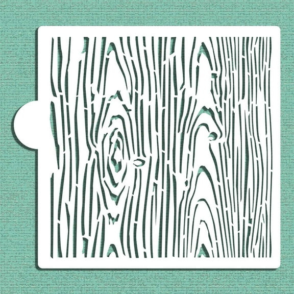 Faux Wood Grain Cookie and Craft Stencil | CM194 by Designer Stencils | Cookie Decorating Tools | Baking Stencils for Royal Icing, Airbrush, Dusting Powder