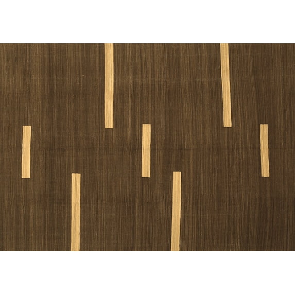 Ahgly Company Indoor Rectangle Abstract Brown Contemporary Area Rugs, 4' x 6'