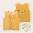 thumbnail image 2 of FamilyThread Girls Fashion Vest Sleeveless Sherpa Fleece Vest Button Button For 1-5Y, 2 of 3
