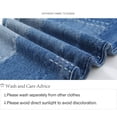 thumbnail image 5 of BULLPIANO Girls Jeans Elastic Wasit Wide Leg Pants Kids Jeans Hem Denim Pants 6-16 Years, 5 of 9