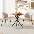 thumbnail image 2 of HOMCOM Round Dining Table, Industrial Kitchen Table with Cross Steel Legs, 2 of 10