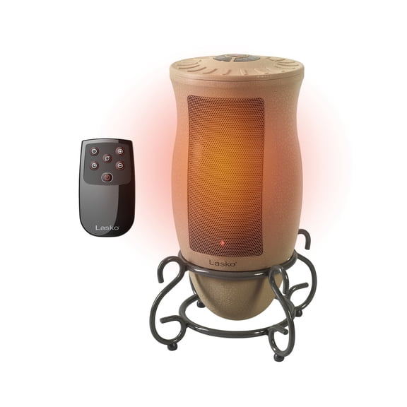 Lasko 6435 Beige 1500W 2 Speed, Oscillating, Remote, Timer Ceramic Tower Space Heater