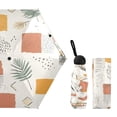 thumbnail image 2 of Simple Spring Pattern Umbrellas for Sun Auto Open Close UV50+ Waterproof 5-Fold Compact Fiberglass Frame, 2 of 6
