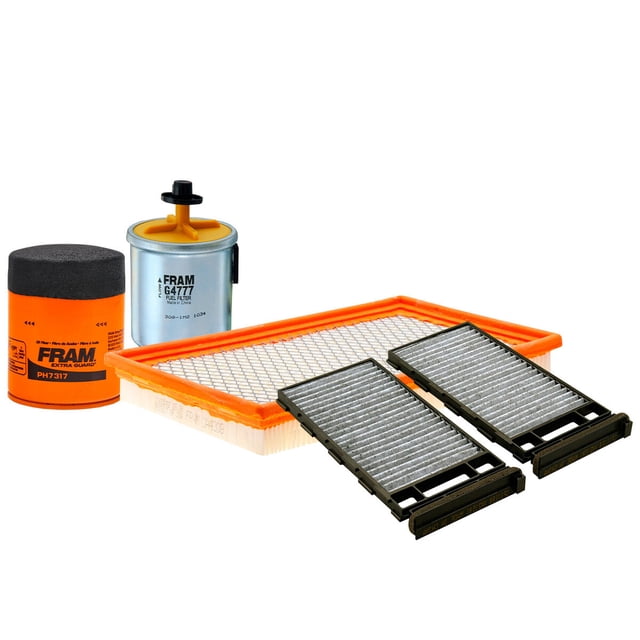 Kit De Filtro de Aire, Filtro de Aceite, Filtro de Combustible y Filtro de Cabina 4 PIEZAS Compatible con Nissan Xterra V6 3.3L DE 2000 A 2004