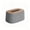 Gray, variant on Tissue Box,Minimalist Stripe Style Tissue Dispenser Arched Handkerchief Box with Grain Lid for Wet Wipes and Paper,Living Room,Bedroom,Beige