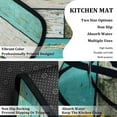 thumbnail image 6 of Teal Kitchen Rugs Set of 2 Kitchen Floor Mats Non-Slip Backing Kitchen Mat Washable Doormat Runner Rug Set for Home 17"x47.2"+17"x30" Teal Kitchen Accessories and Decor, 6 of 6