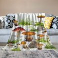 thumbnail image 2 of Orinice  Mushroom Blanket, Super Soft Forest Wild Species Throw Blanket  Blanket for Bed Couch Chair Fall Winter Camping Living Room Office Gift 50x60in, 2 of 6