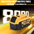 thumbnail image 3 of ELECMAPS 4-Pack 20V 8.0Ah Battery for DeWalt, Replacement for DCB200 DCB201 DCB206 DCB204 DCB208, Compatible with DeWalt 20V MAX Cordless Power Tools & Chargers, 3 of 8
