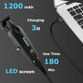 thumbnail image 5 of KEMEI 2293 Professional Hair/Beard Trimmer for Men Zero Gapped Hair Clippers for Barber with T Blade, Cordless Rechargeable, 5 of 8