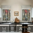 thumbnail image 4 of Mushroom (24) Kitchen Curtains - Vintage Tier Curtains for Bathroom Living RV Rod Pocket Window Drapes 36 Inch 2 Panels Set 28"x36" Window Treatment Tiers, 4 of 4