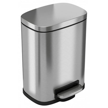 itouchless softstep 5 liter stainless steel step trash can, 1.32