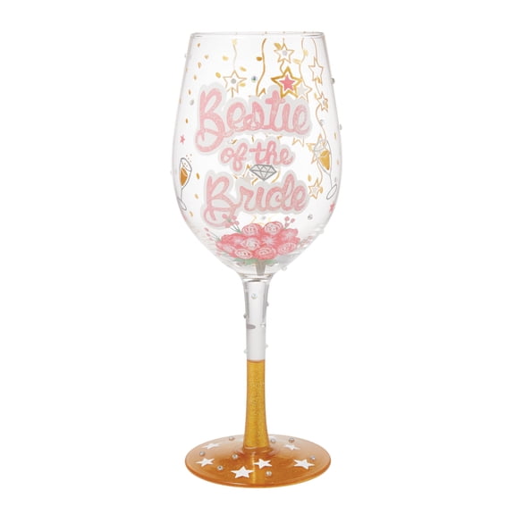 Lolita Bestie of the Bride Wine Glass 9in H