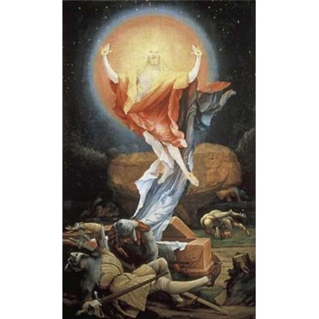 Bentley Global Arts PDX277820LARGE Retable Isenheim - Affiche de Résurrection Imprimée par Mathias Grunewald&44; 24 x 36 - Grand