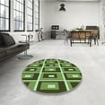 thumbnail image 4 of Ahgly Company Machine Washable Indoor Square Transitional Green Area Rugs, 6' Square, 4 of 7