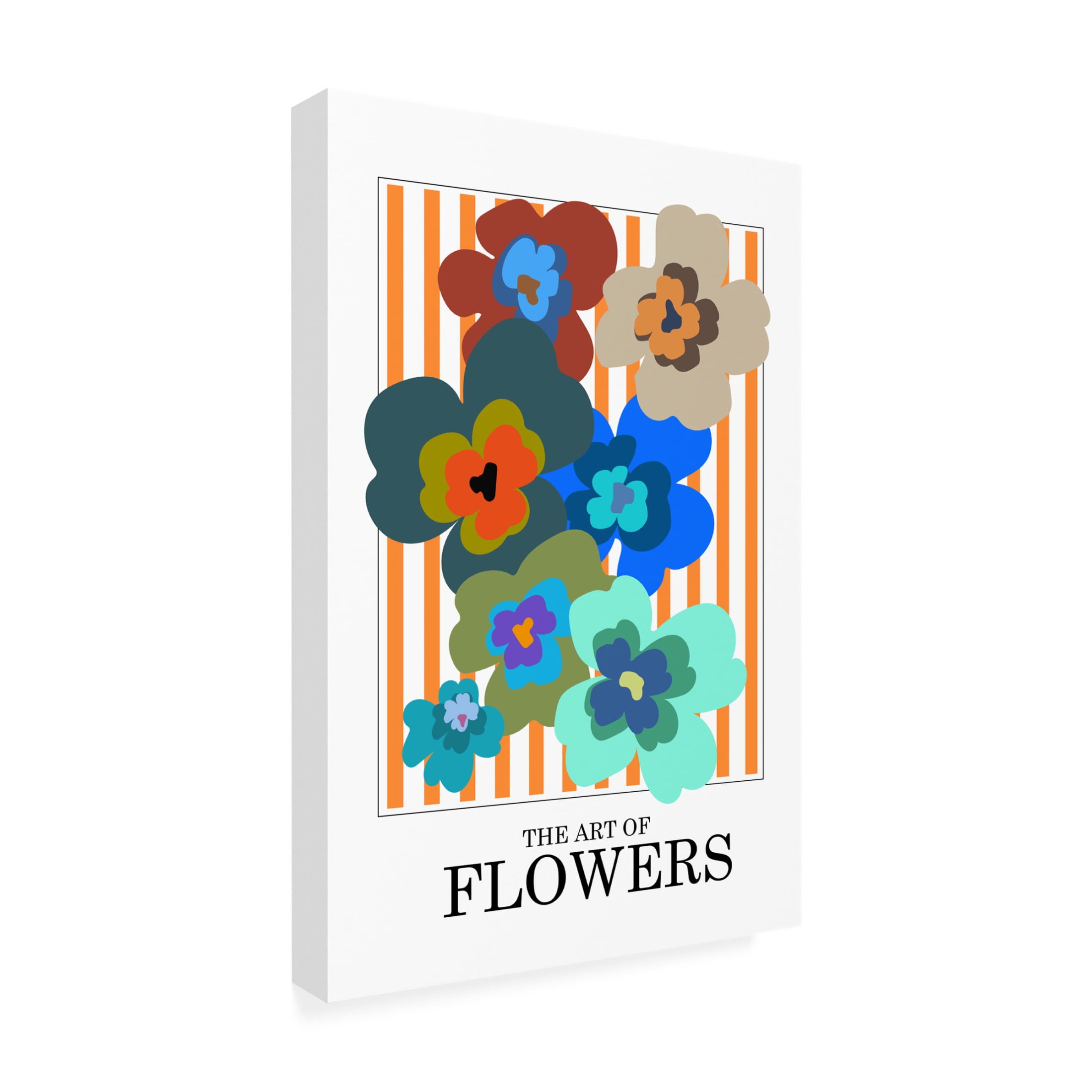 Trademark Fine Art Frances Collett  The Art Of Flowers Orange Stripe Canvas Wall Art