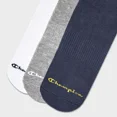thumbnail image 4 of Champion Authentic Originals Men's 3pk Varsity Cushion Crew Socks - Navy/Gray/White 6-12, 4 of 4