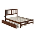 thumbnail image 2 of AFI Tahoe Full Wood Platform Bed with Headboard Footboard & Twin Trundle, Walnut, 2 of 7