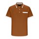 thumbnail image 5 of pstuiky Camisas de manga corta para hombre, Camisa informal de manga corta con cuello vuelto, cómoda y lisa, para hombre camisetas de hombre l, 5 of 6