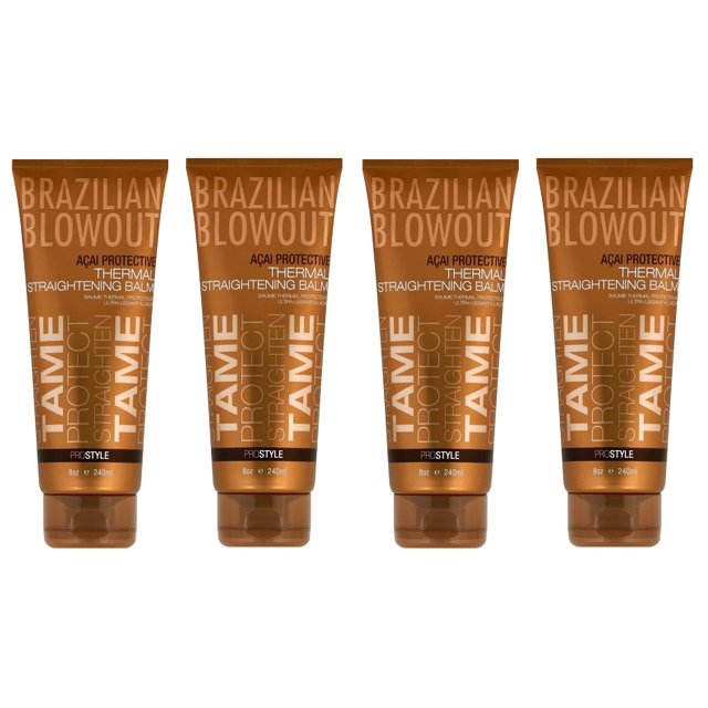 Brazilian Blowout Acai Protective Thermal Straightening Balm, 8 Oz