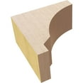 thumbnail image 6 of 2"W x 4"D x 4"H Classic Moab Rough Cedar Woodgrain TimberThane Corbel, Primed Tan, 6 of 6