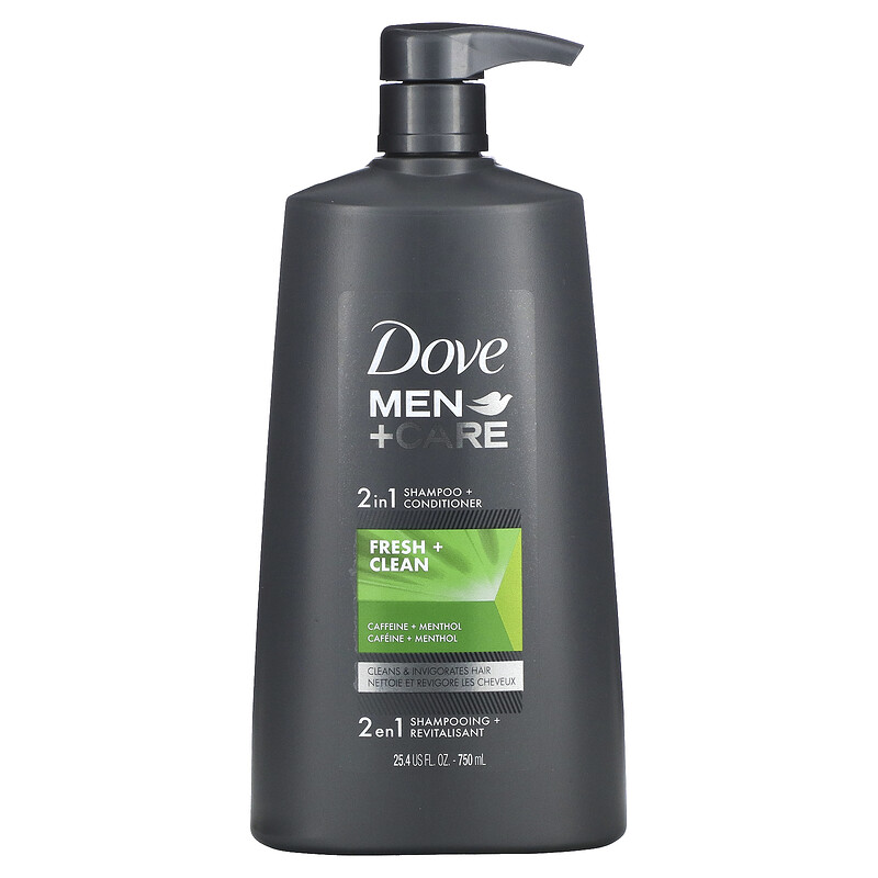 Dove, Men+Care, 2 in 1 Shampoo + Conditioner, Fresh & Clean, 25.4 fl oz