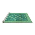 thumbnail image 2 of Ahgly Company Machine Washable Indoor Rectangle Oriental Turquoise Blue Modern Area Rugs, 5' x 8', 2 of 4