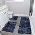 thumbnail image 5 of CREATITOY Tie-Dye Bathroom Rug Set - 47.2In Fluffy Plush 3-Piece Toilet Mat, 5 of 9