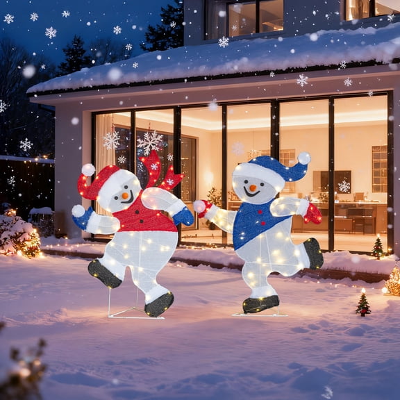 Ktaxon Snowman Christmas Lighted Outdoor Decoration for Holiday Lawn Garden Party
