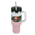 thumbnail image 1 of Vaso de acero inoxidable Ozark Trail 40 oz rosa y blanco, 1 of 5