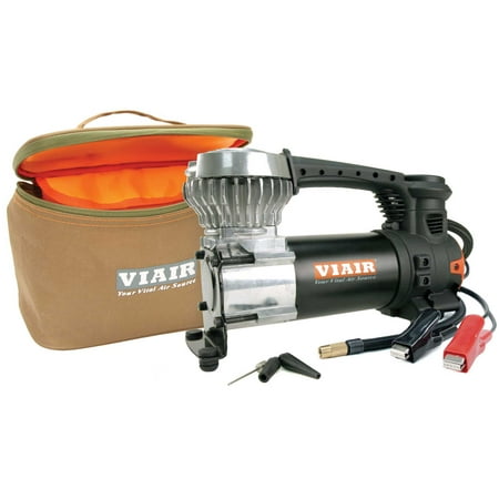 Powered Compressor - Viair 87P Portable Compressor Kit w/ Power Cord with Battery Clamps & Carry Bag
