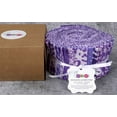thumbnail image 3 of Soimoi 40Pcs Floral Artistic Print Cotton Precut Fabrics For Quilting Craft Strips 2.5x42inches Jelly Roll - Violet, 3 of 9