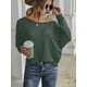 thumbnail image 4 of Camiseta de manga larga con cuello redondo para mujer, Jersey holgado informal elegante, Tops sólidos, ropa para viajar, primavera y otoño, 2022, 4 of 4