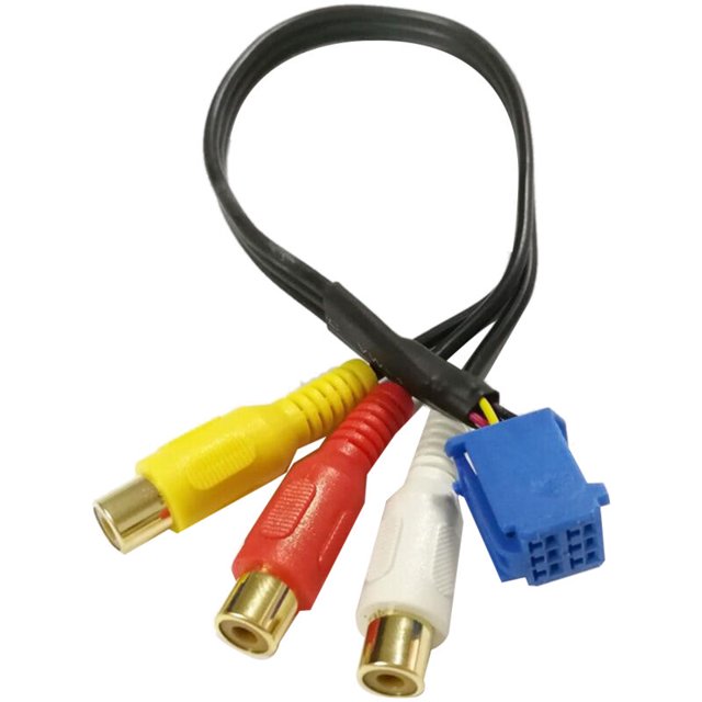 Cable de audio y vídeo AV-In para puerto A/V de unidad principal Azul 6 pines 3040