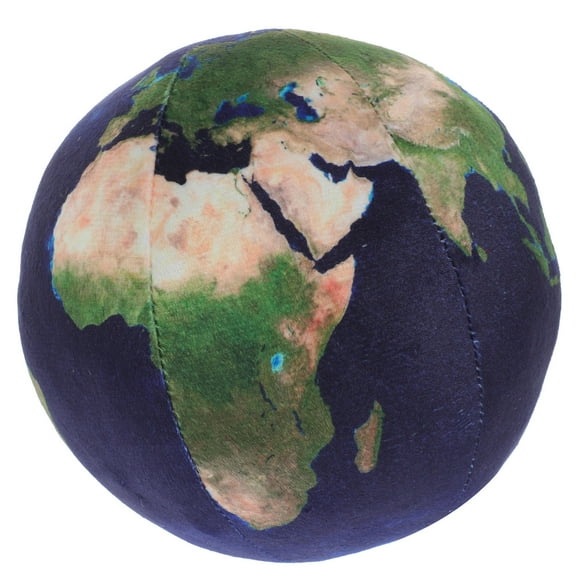 NICEXMAS Earth Shaped Pillow Multi Soft Cuddly Round Cushion for Home