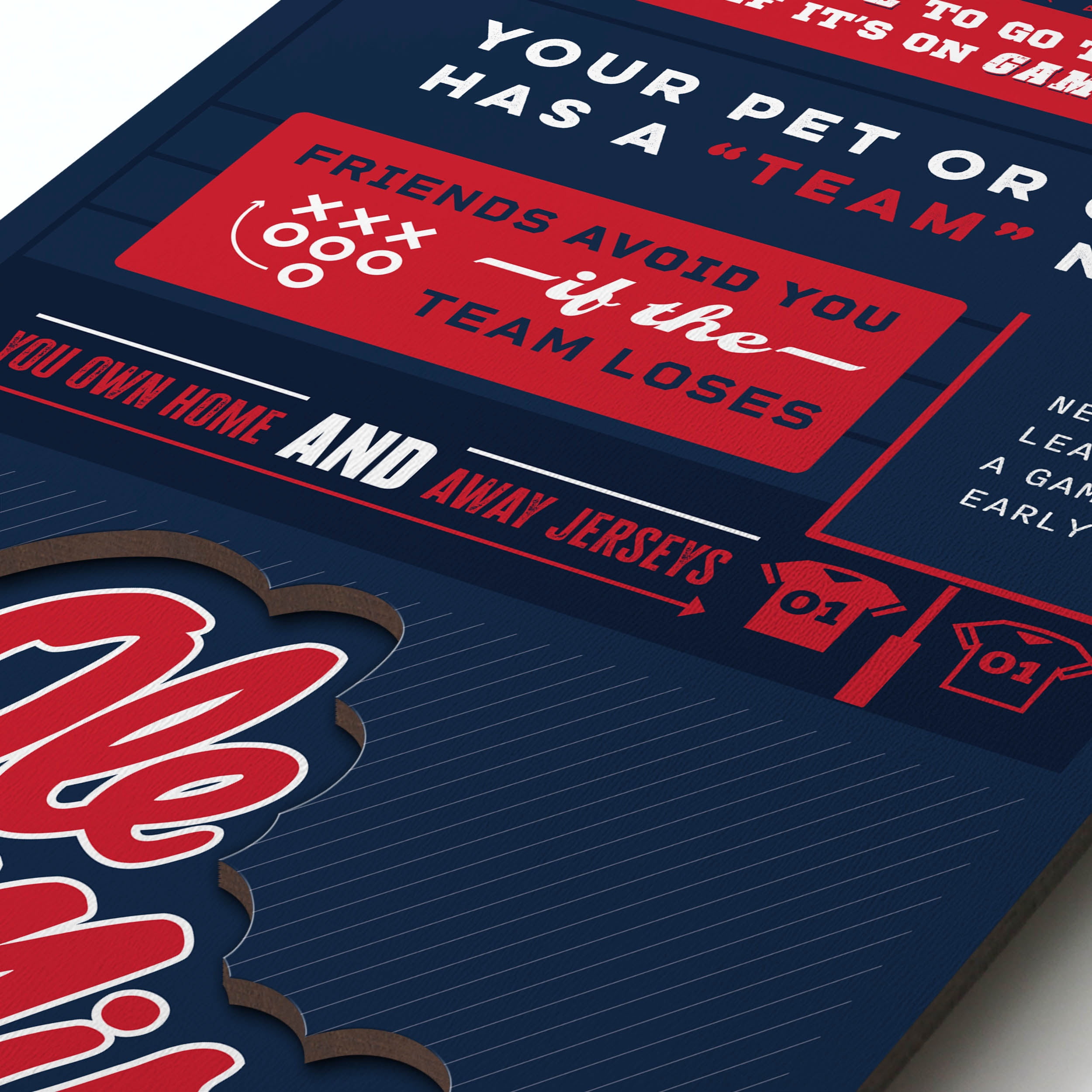 YouTheFan NCAA Mississippi Rebels 3D Top 10 Wall Art