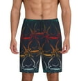 thumbnail image 2 of Rocae Cartoon Sharks for Men's Soft Sleep Pajama Shorts, Waistband and Pockets, 2 of 9