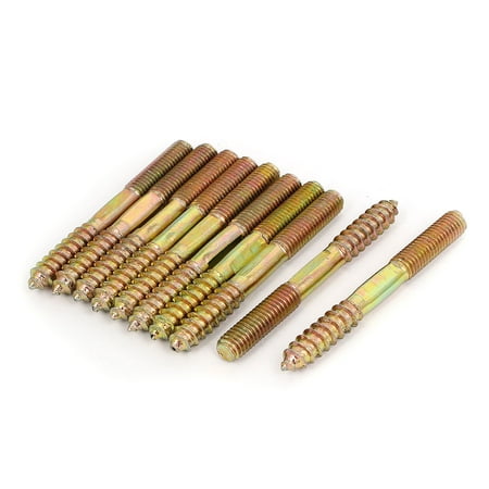 

Unique BargainsM8 x 74mm Double End Threaded Machine Self Tapping Wood Screw Bolt Stud 10Pcs