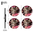 thumbnail image 2 of Personalized Wall Clock Non-Ticking Silent Clocks Battery Operated Round Clocks Decorative for Bathroom,Office-Fluffy Kitten Surrounded By Pink And Red Roses(16inch), 2 of 4