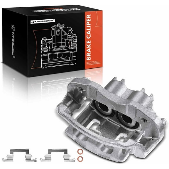A-Premium Disc Brake Caliper Assembly with Bracket Compatible with Ford Excursion F-250 Super Duty F-350 Super Duty 2000-2005 Rear Right Passenger Side