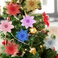 thumbnail image 1 of Visland 30PCS Christmas Artificial Poinsettia Flowers Xmas Tree Ornaments Glitter Poinsettia Bushes Artificial Poinsettia Flowers Poinsettia Christmas Decorations, 1 of 6