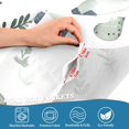 thumbnail image 3 of Yayeee Kitchen Curtains Tier Pair Light Filtering 27"x36" Rod Pocket Short Cafe Window Panel, Green Dinosaur Pattern, 3 of 7