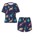 thumbnail image 4 of Naloa Cartoon Dinosaur Women's Short-Sleeved Pajama Set, Loungewear, Summer pajamas, Breathable Cozy - 4X-Large, 4 of 9