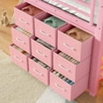 thumbnail image 5 of Leumius Twin Size Loft Bed with Storage Drawers and Stairs,Metal Loft Bed with Lights and Ample Under-bed Spaces,Multi-Storage Spaces,Pink, 5 of 16