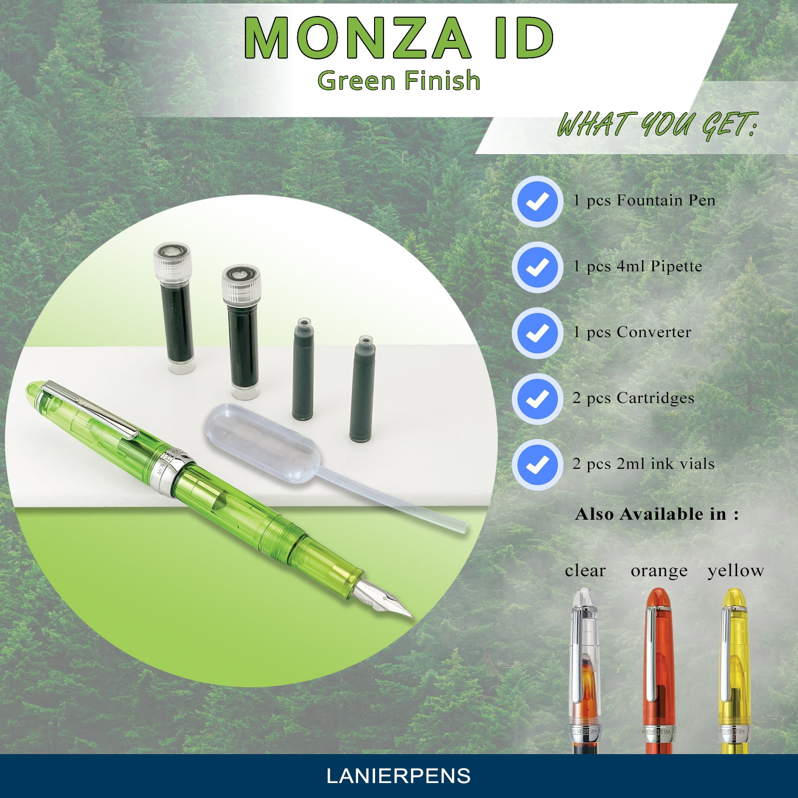 Monteverde Monza ID Green Fountain Pen