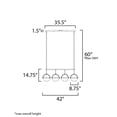 thumbnail image 4 of 12414SWSNSBR-Maxim Lighting-Duke - 4 Light Linear Pendant-14.75 Inches Tall and 8.75 Inches Wide-Satin Nickel/Satin Brass Finish, 4 of 5