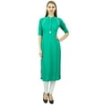 thumbnail image 6 of Phagun Mandarin Collar Kurti For Womens Ethnic India Tunic Top Ladies Rayon Kurta, 6 of 7