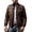 Brown, variant on FLAVOR Men Biker retro Brown Leather Motorcycle Jacket Genuine Leather jacket (X-Small, Brown)