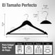 thumbnail image 2 of 20 Ganchos de Madera para Ropa: Gancho Plateado Giratorio de 360 Grados - Color Black, 2 of 3